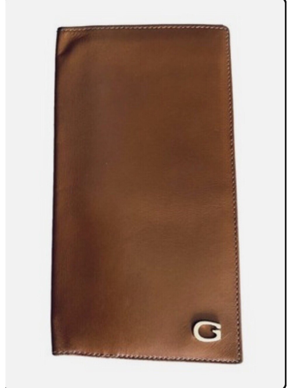 Vintage Gucci Camel Lamb Leather Card/Check/Bill Men’s Wallet EUC Long 7” x 4”